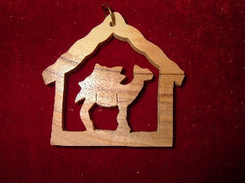 Hand Made Olive Wood Camel Ornament