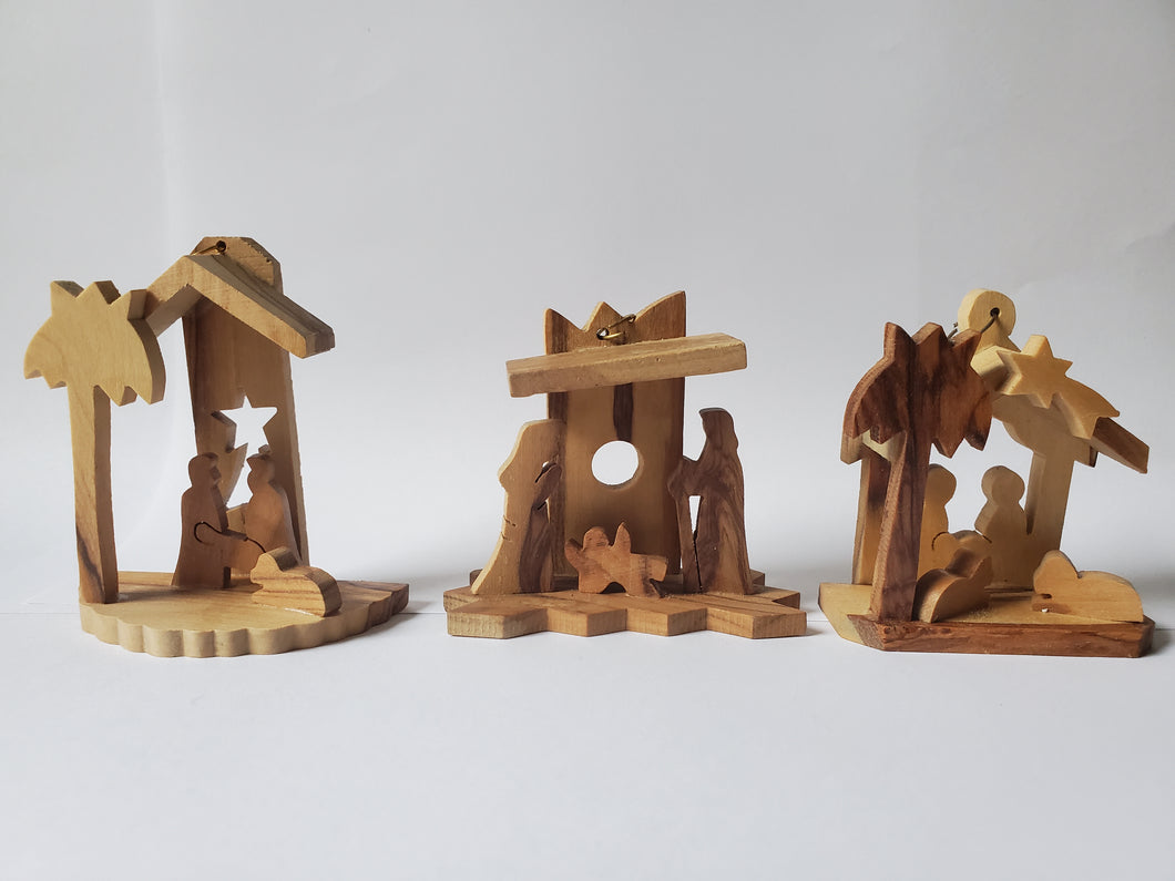 Set of 3 Manger Ornaments - Group 4