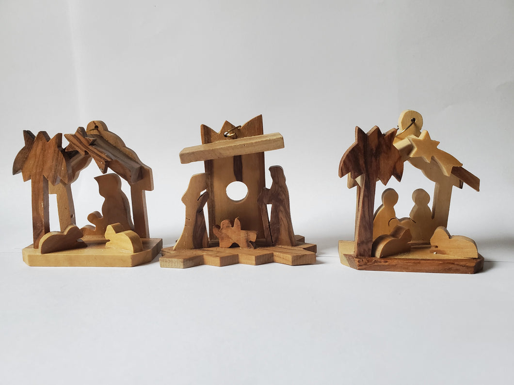 Set of 3 Manger Ornaments - Group 1