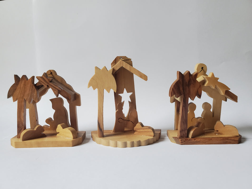 Set of 3 Manger Ornaments - Group 2