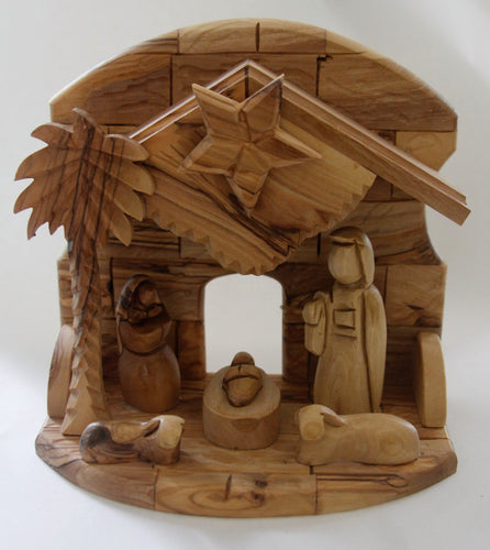 Olive Wood Musical Nativity Set